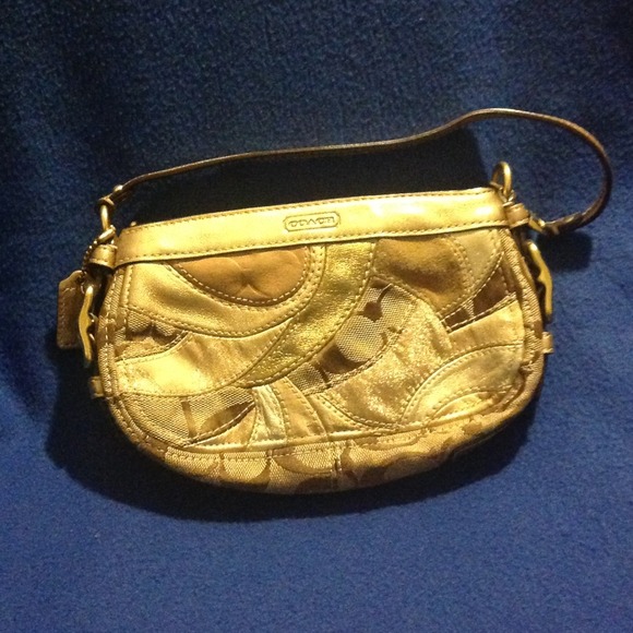 Patchwork Coach wristlet