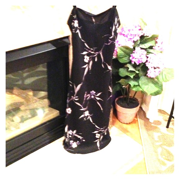 Black floral dress