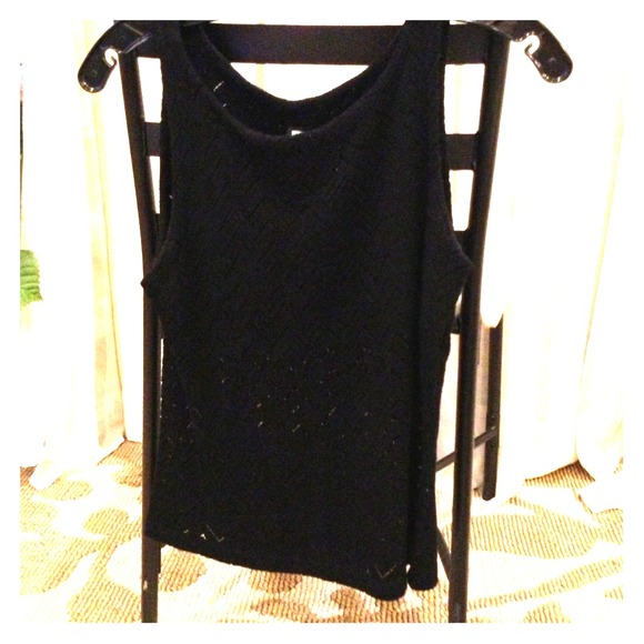 Black (Forever21)knit tank & white (BR) blouse