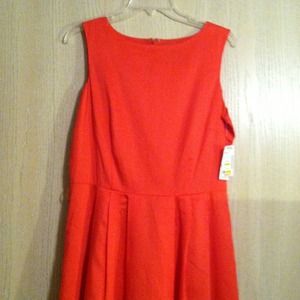 Coral sleeveless dress