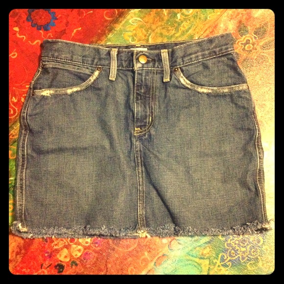 Fossil- Denim fringed skirt - Picture 1 of 4