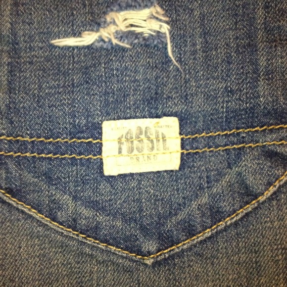 Fossil- Denim fringed skirt - Picture 3 of 4