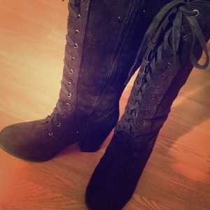 🔱REDUCED Sexy lace up black heel boots