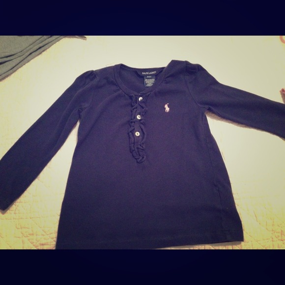 Children's Polo 3T ruffled long sleeve top