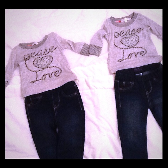 Baby Sara long sleeve casual grey and black shirts