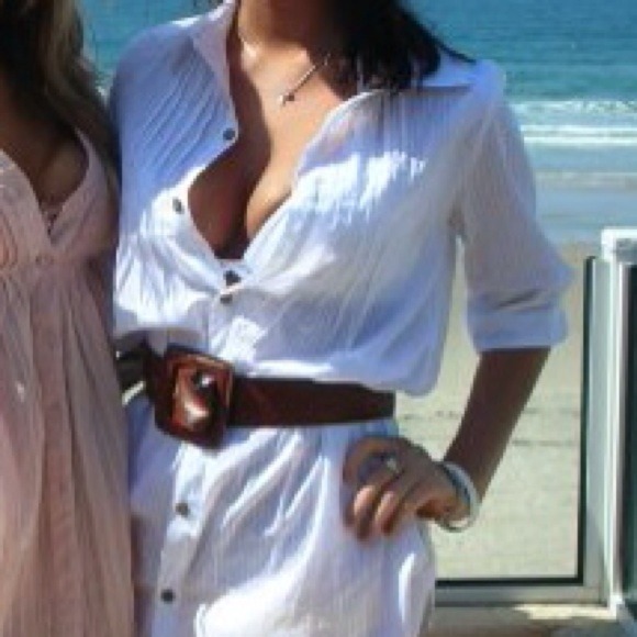 SOLD - Beach dress & brown belt