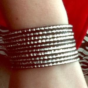 No Longer Available Black & Silver Set Of Bangles