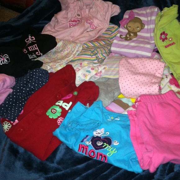Over 15 cute little 3-6 month outfits.