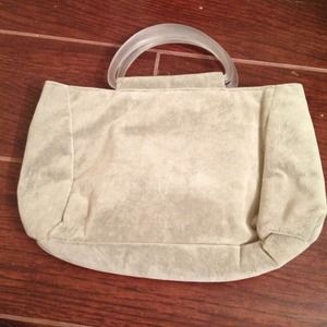 Rare Paint the Lily bag gray outside w lavender