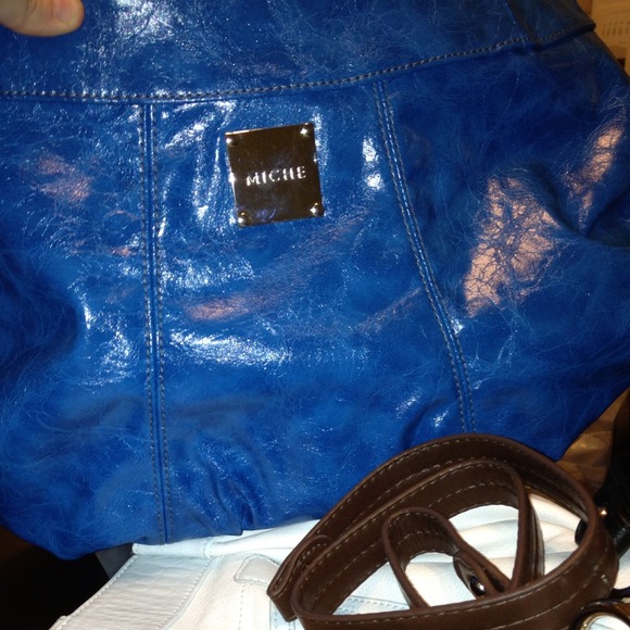 Blue cover and black strap