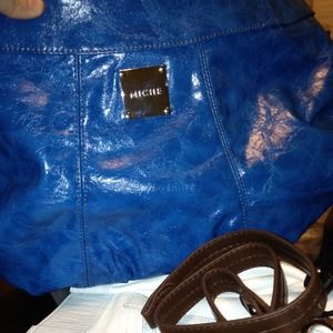 Blue cover and black strap