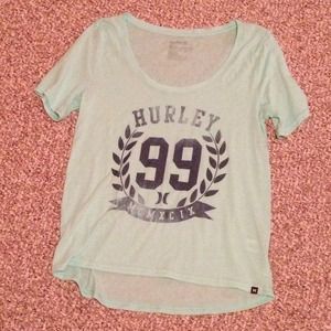 NWT Light blue Hurley high low tee