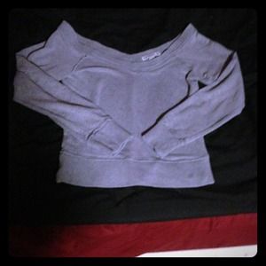 Off shoulder grey sweater