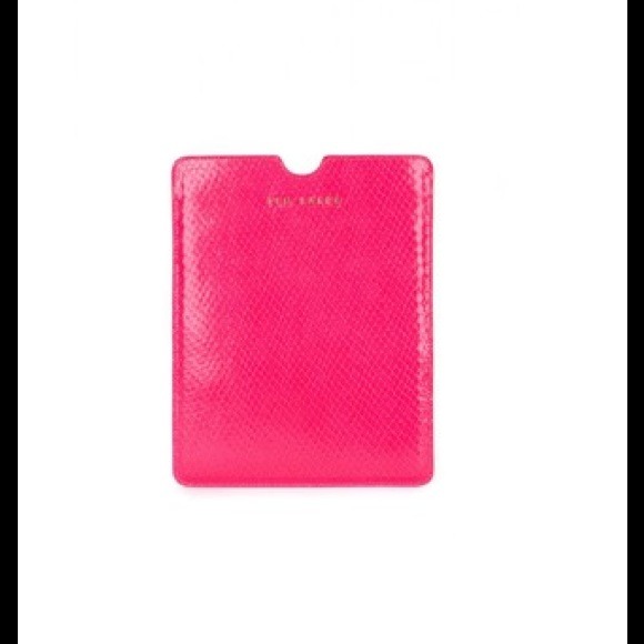 Jewelry - Ted Baker Bright Pink Snakeskin iPad Case