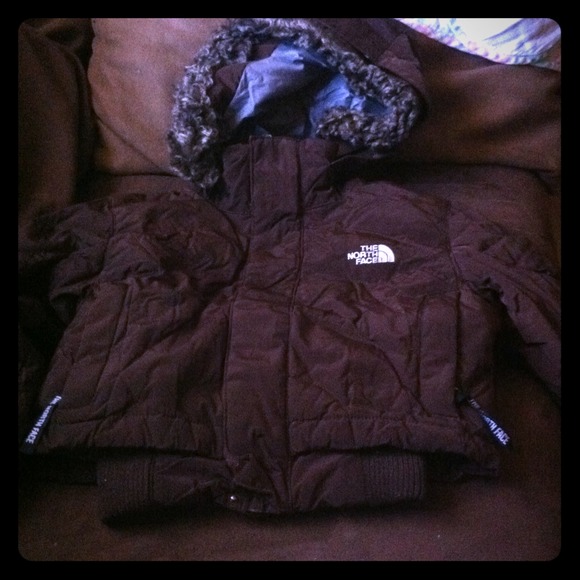 North face kid sz xs brown jacket