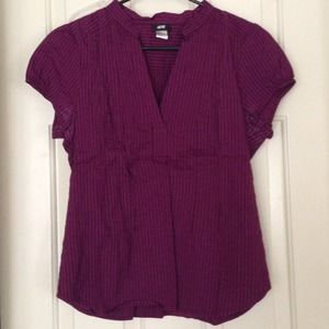 Bundled H&M striped top, plum and gray