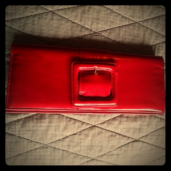 ❌SOLD❌ ALDO Red Patent Leather Large Clutch