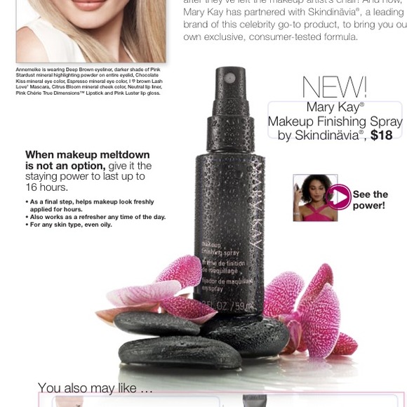 Mary Kay finishing spray.