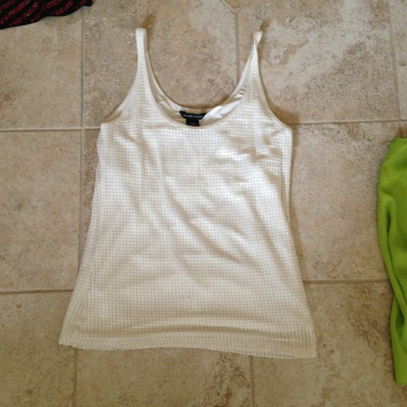 Beige tank with sequins