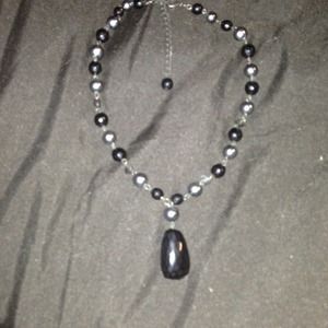 Charcoal and black necklace