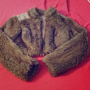Free People Faux Fur Cropped jacket
