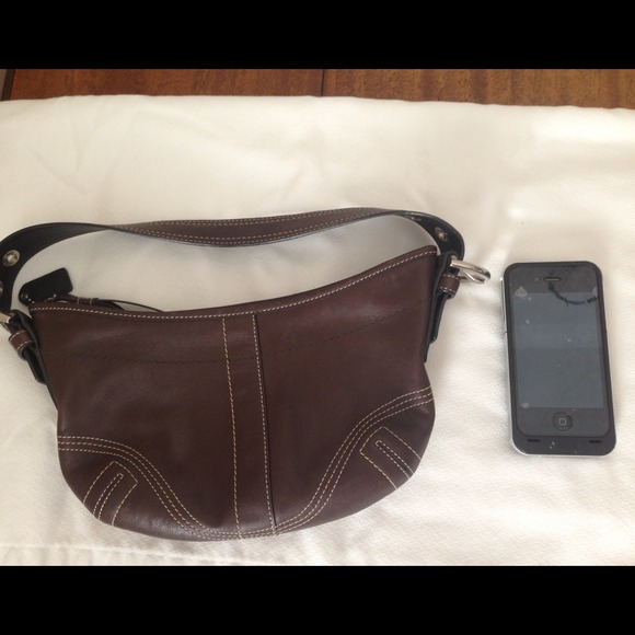 Authentic Coach handbag - brown leather - Picture 4 of 4