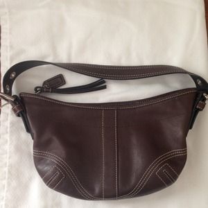 Authentic Coach handbag - brown leather
