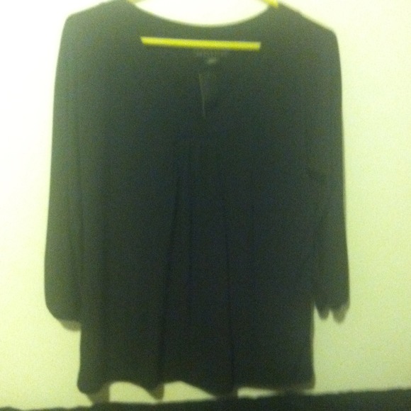 Cute dressy plain black top