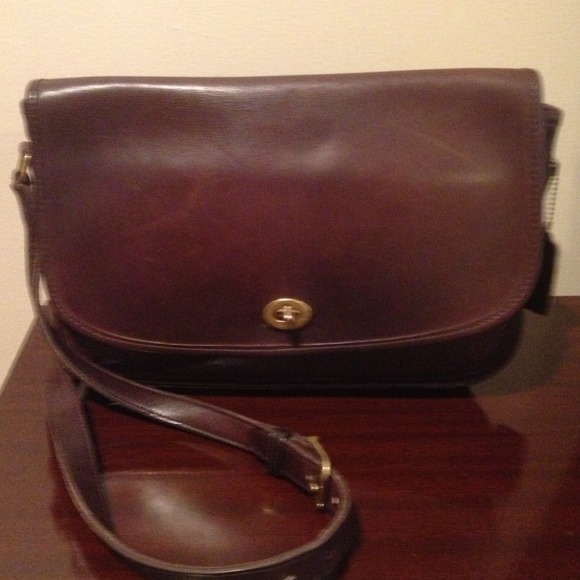 Authentic leather coach handbag