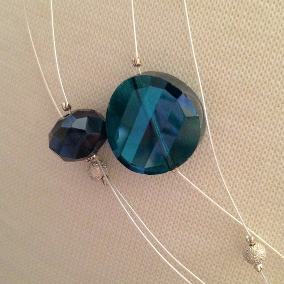 SOLD. Floating Necklace and Earring Set - Picture 3 of 3