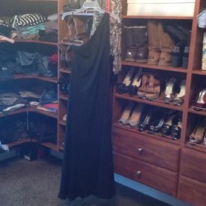 Ralph Lauren one shoulder black dress