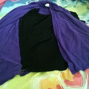 Black and Purple Sweater Top from Deb