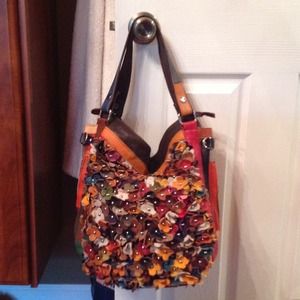 Flower embellished purse