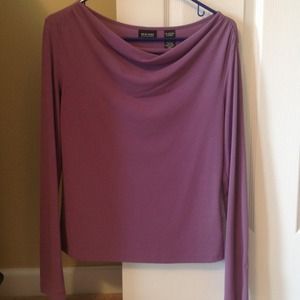 Lilac drapery neck top