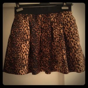 Zara leopard print skirt.