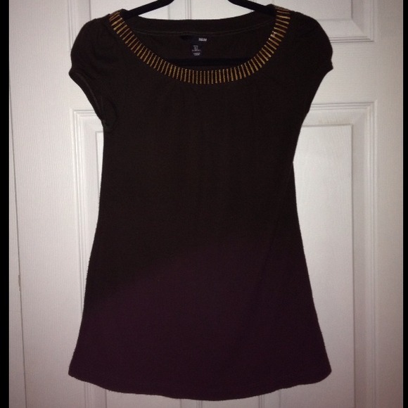 H&M Brown sequined top