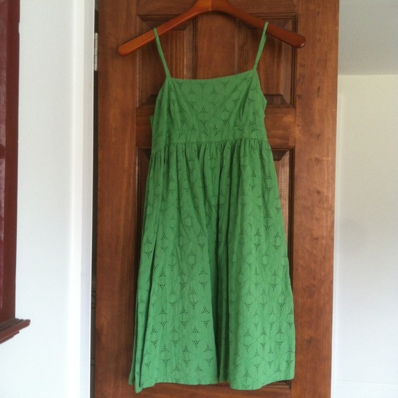 Gap green eyelet sundress