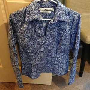 Blue paisley shirt