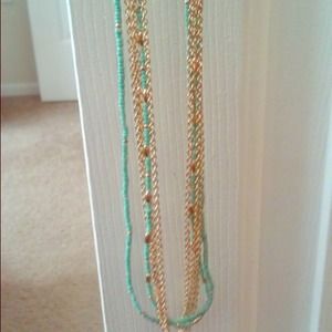 Bundle of 2 gold and turquoise necklaces