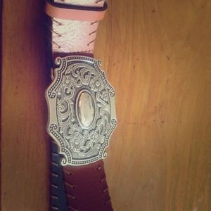 Leather, western style belt size large