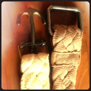 Set of 2 canvas weave belts--perfect for spring!