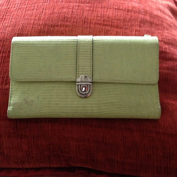 Fossil Perfect Checkbook Wallet, Snakeskin Used