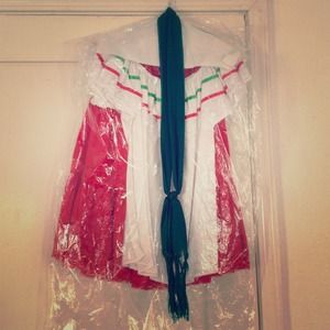 Mexican skirt, blouse and scarf
