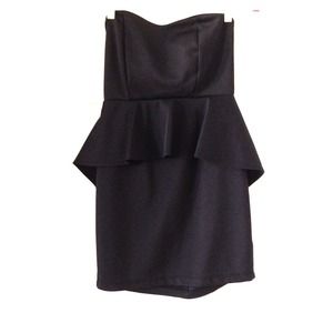 Black peplum dress
