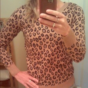 Cheetah print sweater: old navy & infinity scarf