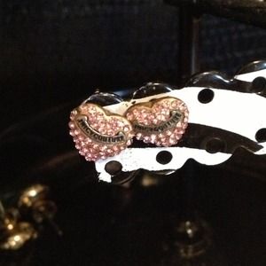 Juicy couture pink stud earrings