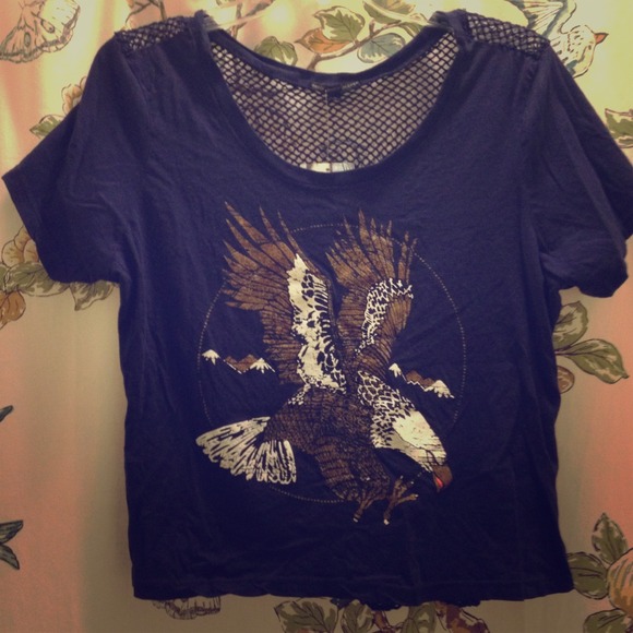 RESERVED Navy Eagle Tee with Mesh Back