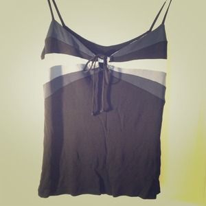 Black/white Thin Strap tank top