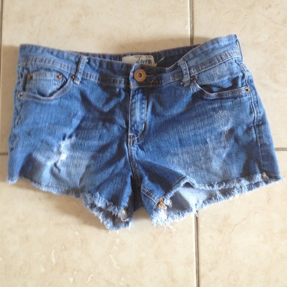 Ripped Denim Shorts