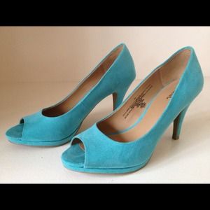 Peep toe heels. Worn once. 6 1/2. This season.